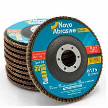 Круг пелюстковий торцевий NovoAbrasive Profi AL T29 P40-120 125x22упайці 10шт