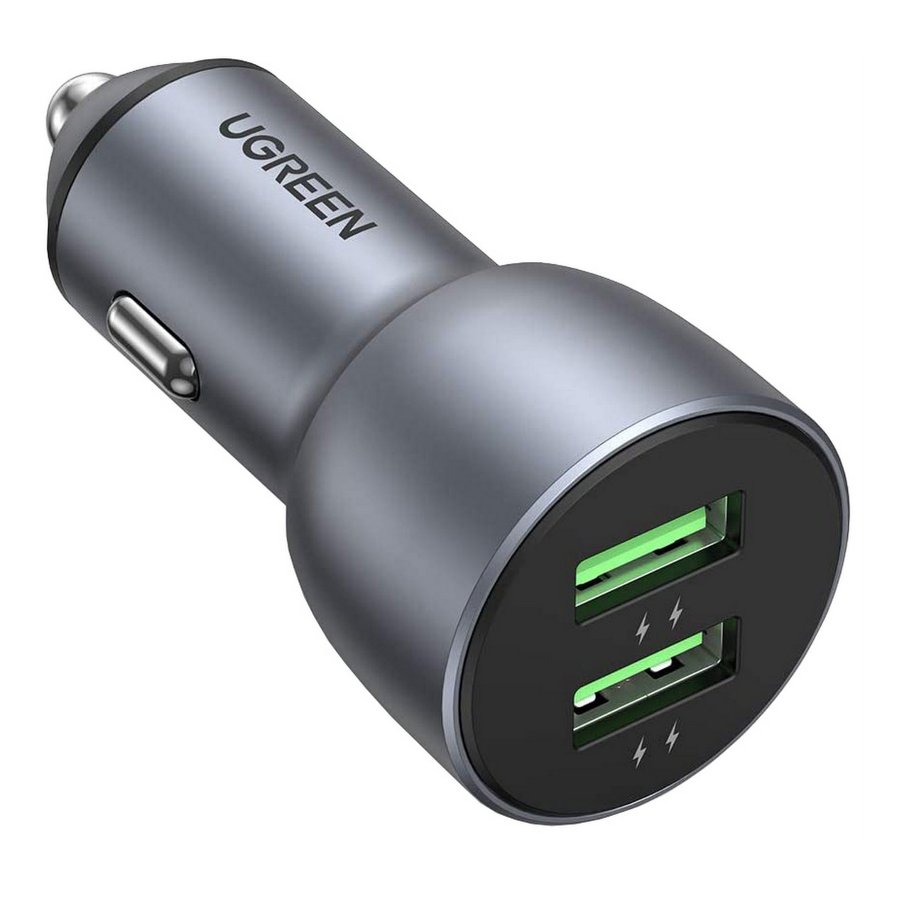 Автомобільний зарядний пристрій Ugreen CD213 36 W 2*USB QC 3.0 3 A Car Charger Темно-синій