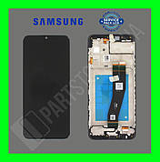 Дисплей Samsung A025G Black A02s 2021 (GH82-20181A) сервісний оригінал у складі з рамкою (163 х 72 mm)