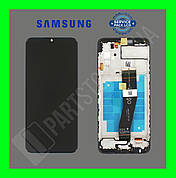 Дисплей Samsung A037G Black А03s 2021 (GH81-21232A) сервісний оригінал у зборі з рамкою (163 x 72 мм)