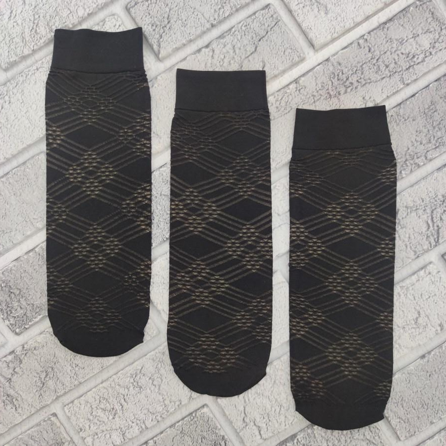 Шкарпетки жіночі капронові A.M.Y fashion classic 100Den чорний великий ромб НК-27107
