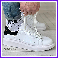 Кроссовки мужские и женские Alexander McQueen white / кеды Александр Макквин белые