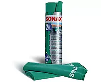 Набір серветок для скла, дзеркал, пластику з мікрофібри SONAX Microfibre Cloth Plus (2 шт., 40х40 см)