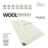 Ковдра зимова вовняна 175х210 см Wool Premium IDEIA бавовна подвійна шерсть натуральна супер тепла, фото 5