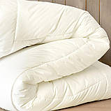Ковдра Wool Premium 200х220 см вовняна зимова подвійна IDEIA вовна супер тепла натуральна бавовна, фото 10