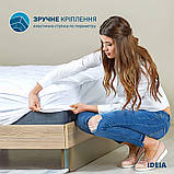 Наматрацник захисний 160х200х35 см стьобаний IDEIA щільний 250 гр/м2 з бортом для готелів та дому, фото 4