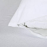 Наволочка чохол непромокальна захисна 70х70 Аква Стоп IDEIA бавовна трикотажна махрова біла, фото 4