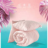 Набір Tropical євро ковдра 200х220 см + 2 подушки 50х70 см пудра IDEIA антиалергійний, фото 2