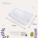 Подушка дитяча 40х60 у ліжечко PAPAELLA антиалергенна біла для немовлят плоска, фото 5