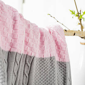 В'язаний Плед з шапочкою печворк