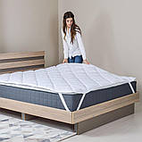 Наматрацник захисний 120х200 см Lux IDEIA з гумками по кутах супер щільний 250 гр/м2 на матрац білий, фото 9