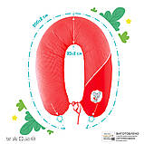 Подушка для вагітних та годування ТM PAPAELLA 30х190 см горошок червоний, фото 3
