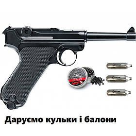 Пневматичний пістолет Umarex Legends Luger P08 Blowback + порунок