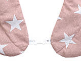 Грілка подушка для шиї 44x46x24 см з пшеничним зерном IDEIA, тканина бавовна, натуральна, органічна, пудра, фото 2