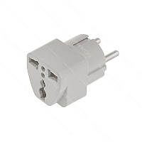 Перехідник вилка тип F (євро) - розетка універсальна