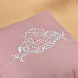 Подушка декоративна 45х45 см ROYAL IDEIA з вишивкою пудра антиалергенна з кантом, фото 5