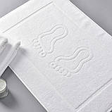 Коврик махровий для ніг IDEIA 50х70 см, 800 гр/м2 хлопок натуральний жаккард з ножицями для готелів і дому, фото 5