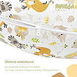 Подушка для годування з вишивкою і ґудзичком PAPAELLA 30*190 обіймашки, фото 9