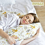 Подушка для годування з вишивкою і ґудзичком PAPAELLA 30*190 обіймашки, фото 6