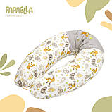 Подушка для годування з вишивкою і ґудзичком PAPAELLA 30*190 обіймашки, фото 7