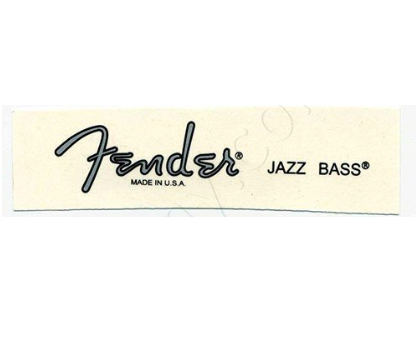 Деколь для бас-гітари Fender Jazz Bass наклейка логотип срібляста