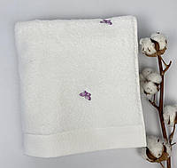 Полотенце Maison D'or Butterflies 50x100 White/Dark lilac