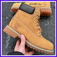 Ботинки женские зимние Timberland yellow termo / сапоги Тимберленд желтые рыжие термо