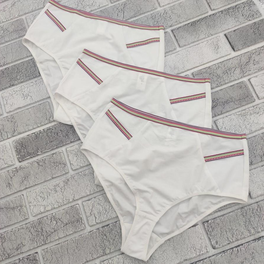 Труси жіночі ретро SO SEXY м293 розмір S мікрофібра завищена талія білі 20027537, фото 1