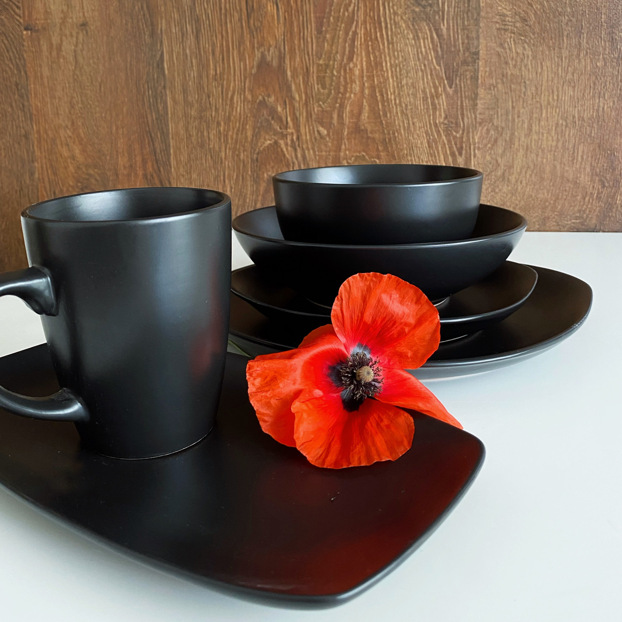 Столовий сервіз Ardesto Molize Black 30 предметів 6 персон