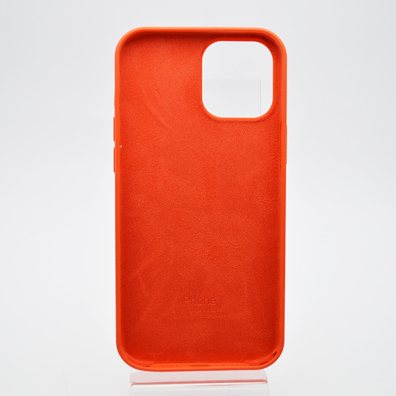 Чохол накладка Silicon Case Full Cover для iPhone 12 Pro Max Orange Помаранчевий, фото 4