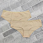 Труси сліпи жіночі однотонні "LUCKY" розмір XL бежеві 20031343, фото 3