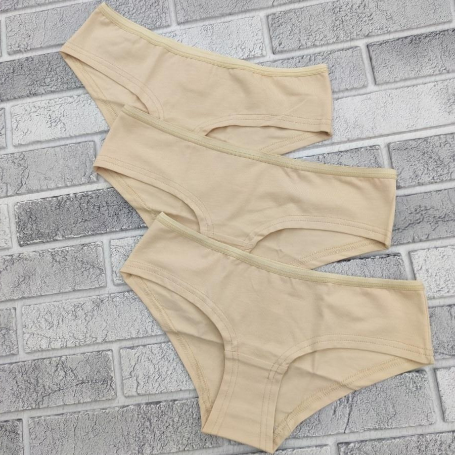 Труси сліпи жіночі однотонні "LUCKY" розмір XL бежеві 20031343, фото 1
