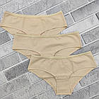 Труси сліпи жіночі однотонні "LUCKY" розмір XL бежеві 20031343, фото 2