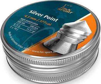 Кулі для пневматики H&N Silver Point кал 4,5 мм 0,75 г 500 шт/уп