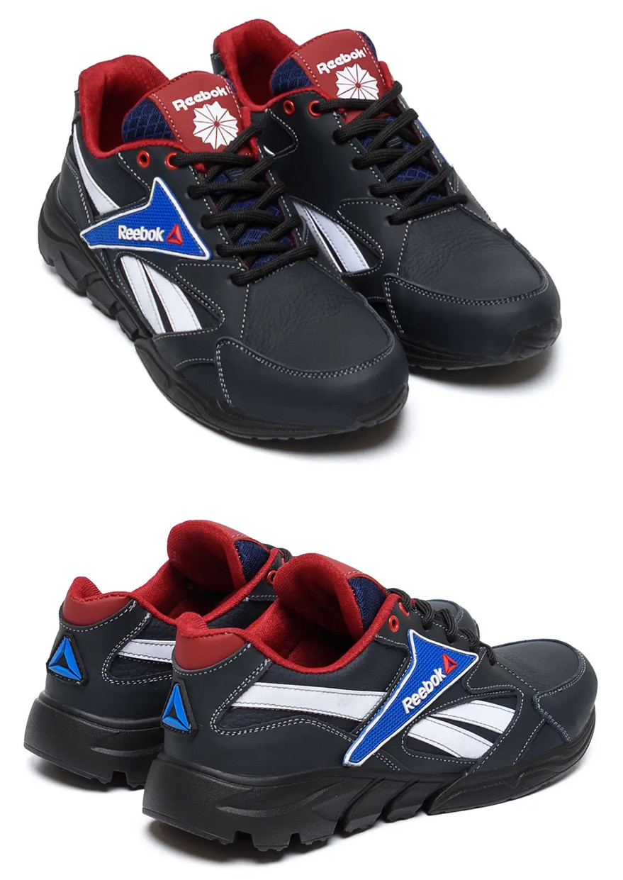 Чоловічі шкіряні кросівки Reebok (Рибок) Street Style Blue, чоловічі спортивні туфлі сині, кеди повсякденні