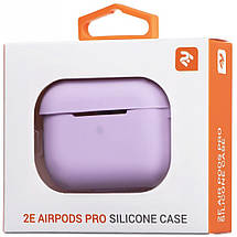 Чохол для Apple Airpods Pro, 2E Pure 2.5 мм, бузковий, силіконовий, з карабіном, захисний кейс на аірподс про, фото 3