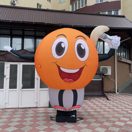 Аеромен рукомах колобок зазивала надувний 3 м фігура махає рукою, фото 1