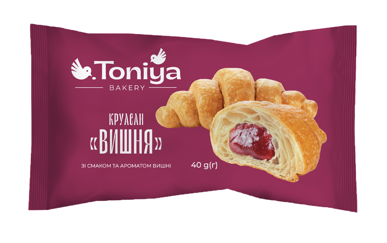 Круассаны с вишневым наполнителем (в индивидуальной упаковке) 1,32кг ...