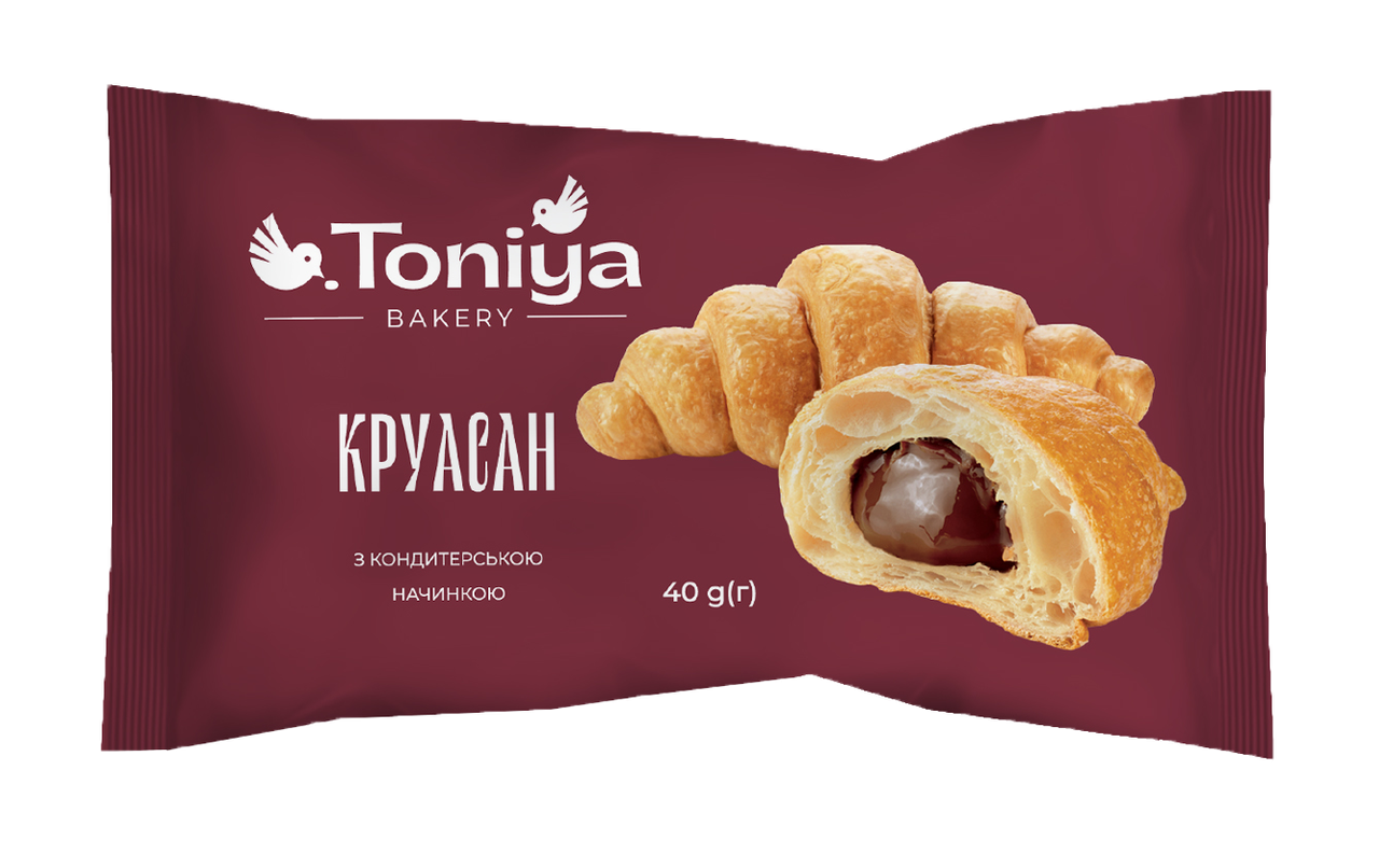 Круассаны вкусные свежие с шоколадным наполнителем (в индивидуальной ...