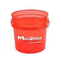 Ведро для детейлинга 13 л. - MaxShine Detailing Bucket Transparent красный (MSB001-R)