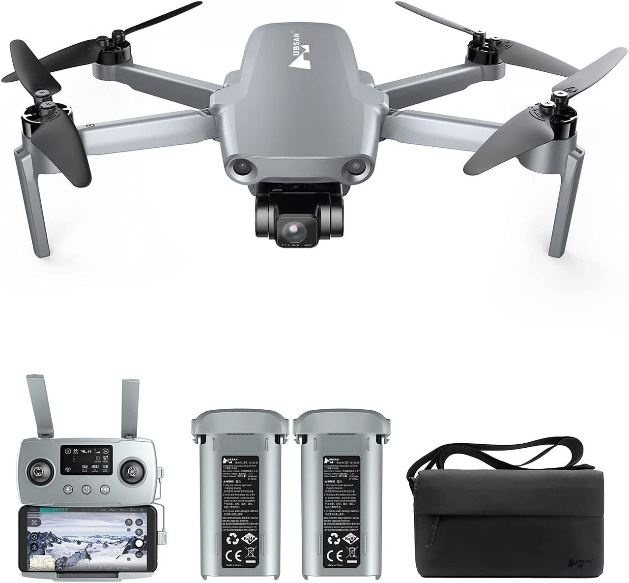 HUBSAN ZINO MINI PRO - дрон з 4К камерою, 64 GB, BК двигуни, 10 км, до 42 мін з сумкою, 2 акумулятори