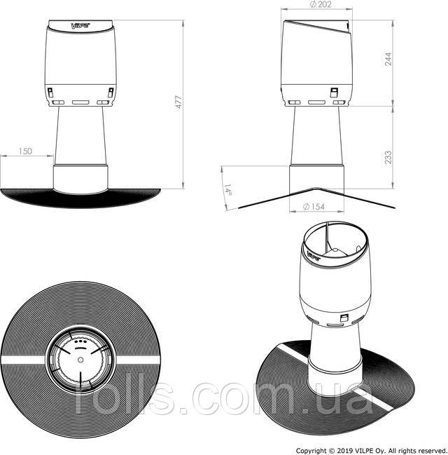 Alipai FLOW - 14 110 Дефлектор для вентиляції утеплювача