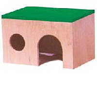 Деревянный домик для мелких грызунов Лори 12*10*10 см
