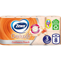 Туалетная бумага Zewa Deluxe Персик 3 слоя 8 рулонов (9011111035721/7322541171791) - Топ Продаж!