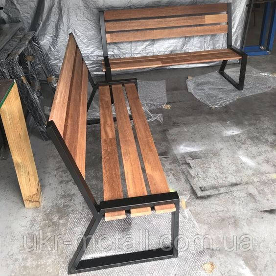 Лавка паркова / лавочка паркова зі спинкою, фото 1