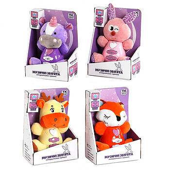 М'яка брязкальце "TK Group" (4 види, українське озвучення, підсвічування, 3 пісні, 3 колискові) UK-70104