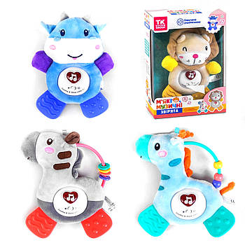 М'яке брязкальце "TK Group" (4 види на вибір, українське озвучення, музика, знімний блок) 53796