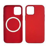 Чехол Leather Case with MagSafe для Apple iPhone 12 mini 02 красный