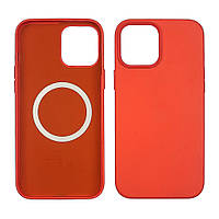 Чохол Leather Case with MagSafe для Apple iPhone 12 Pro Max 10 оранжевий
