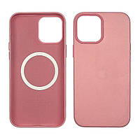 Чохол Leather Case with MagSafe для Apple iPhone 12 Pro Max 12 рожевий